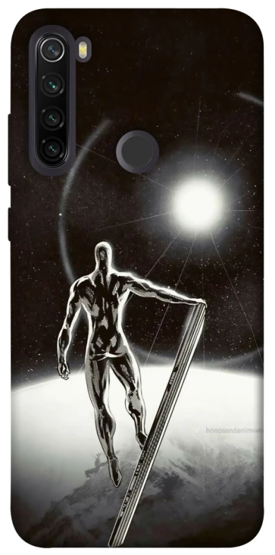 Чехол на Xiaomi Redmi Note 8T Серебряный сёрфер фото 1 из 1