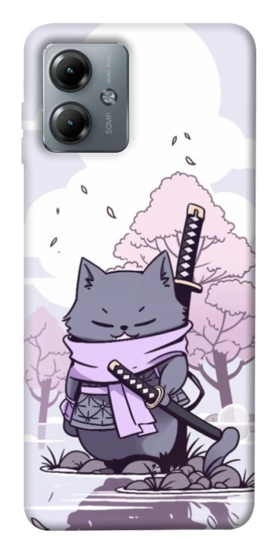 Чохол на Motorola Moto G14 Samurai cat фото 1 з 1
