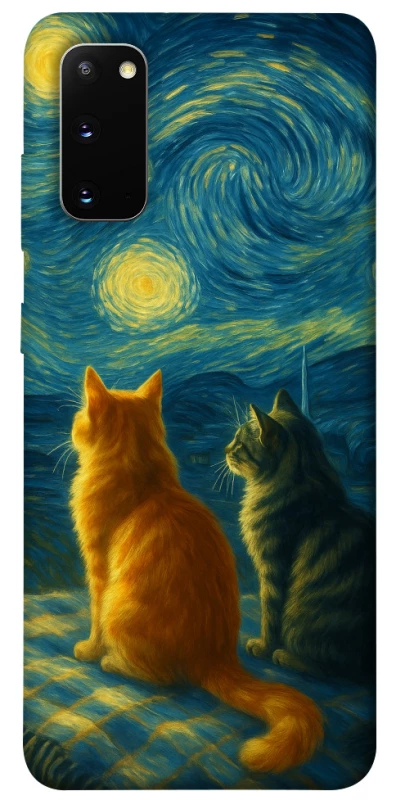 Чохол на Samsung Galaxy S20 Cats under the stars фото 1 з 1