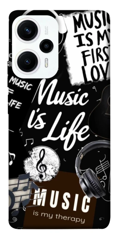 Чохол на Xiaomi Poco F5 / Note 12 Turbo Music is Life фото 1 з 1