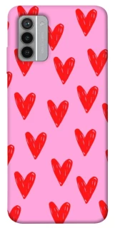 Чехол на Nokia G42 Red hearts 2 фото 1 из 1