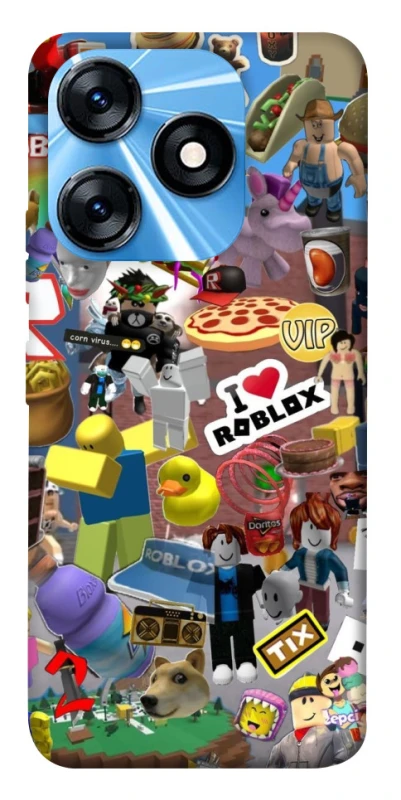 Чехол на TECNO Spark 10 Roblox collage ver.5 фото 1 из 1