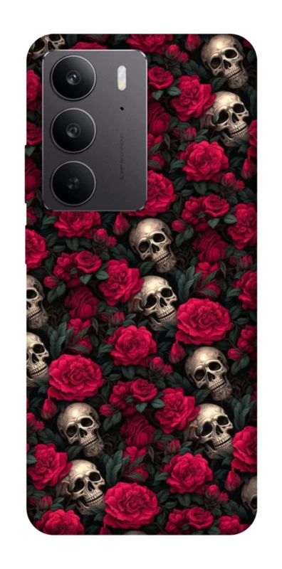 Чехол на Realme C75 Черепа и розы фото 1 из 1