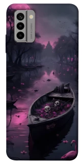 Чохол на Nokia G22 Boat and flamingo фото 1 з 1