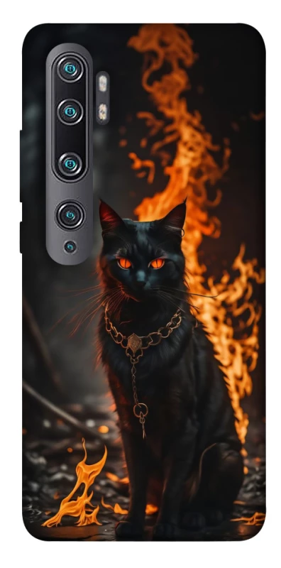 Чехол на Xiaomi Mi Note 10 / Note 10 Pro / Mi CC9 Pro Огненный кот фото 1 из 1
