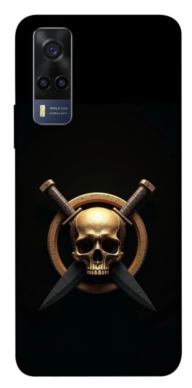 Чохол на Vivo Y53s Golden Skull фото 1 з 1