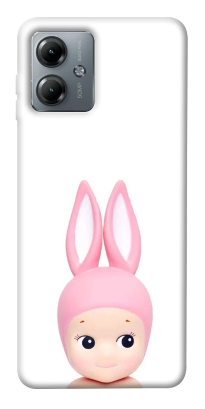 Чохол на Motorola Moto G14 Minimal Bunny Peek фото 1 з 1
