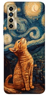 Чехол на TECNO Camon 17P van gogh cat фото 1 из 1