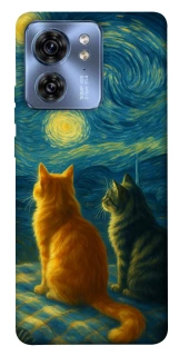 Чехол на Motorola Edge 40 Cats under the stars фото 1 из 1
