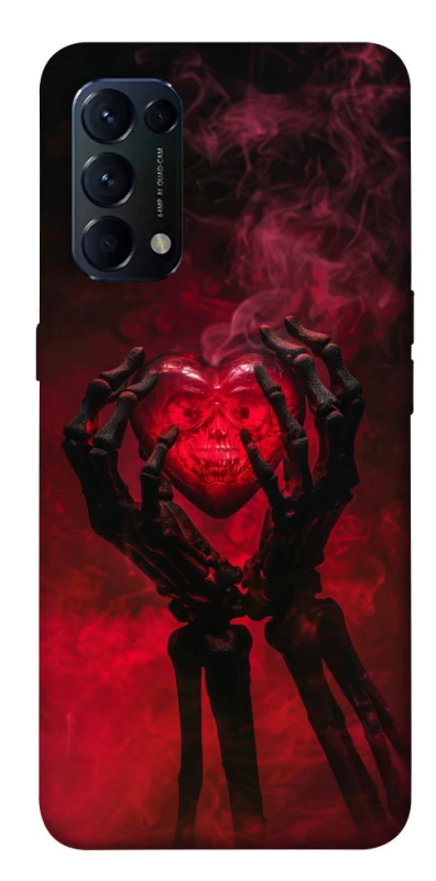 Чохол на Oppo Reno 5 4G Heart in the hands of a skeleton фото 1 з 1