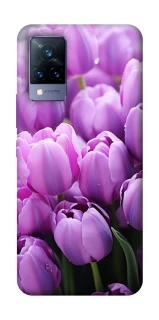 Чехол на Vivo V21 Фиолетовые тюльпаны фото 1 из 1