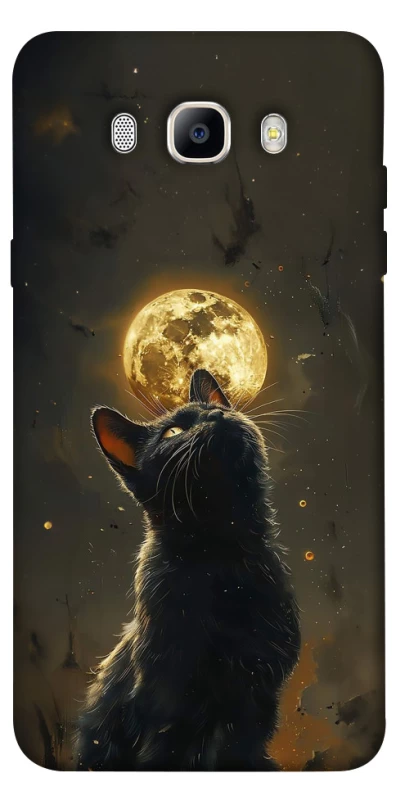 Чохол на Samsung J710F Galaxy J7 (2016) Кіт під місяцем v2 фото 1 з 1