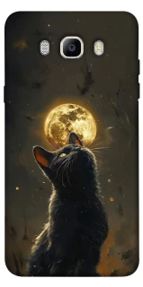 Чохол на Samsung J710F Galaxy J7 (2016) Кіт під місяцем v2 фото 1 з 1