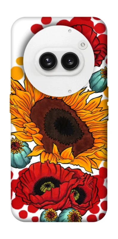 Чехол на Nothing Phone (2a) Подсолнечники и маки фото 1 из 1