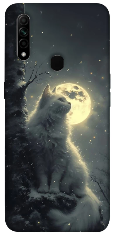 Чохол на Oppo A31 Кіт під місяцем фото 1 з 1