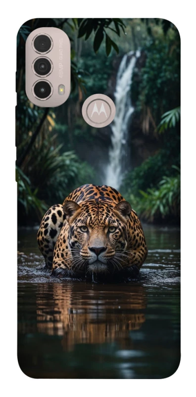 Чохол на Motorola Moto E40 Leopard in water фото 1 з 1