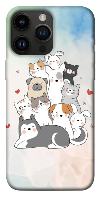 Чохол на Apple iPhone 14 Pro Max (6.7") Funny Pets ver.2 фото 1 з 1