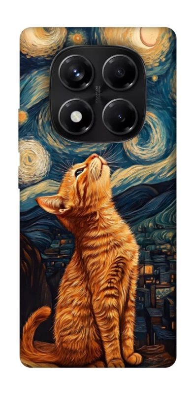 Чохол на Xiaomi Redmi Note 14 Pro 5G van gogh cat фото 1 з 1