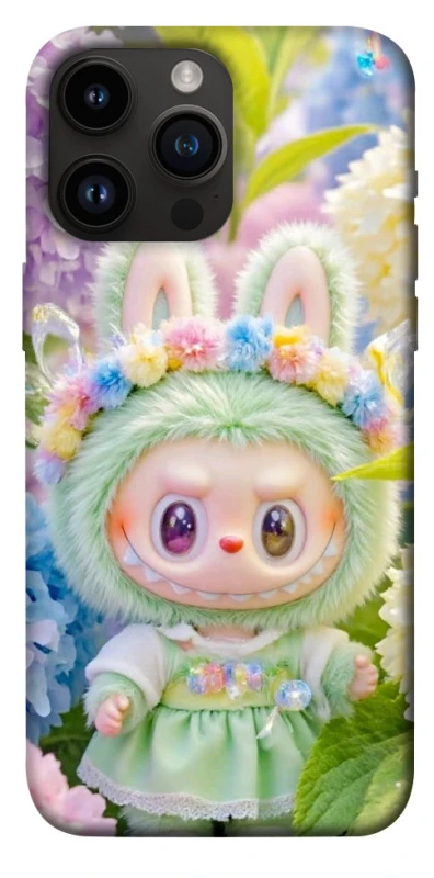 Чехол на Apple iPhone 14 Pro Max (6.7") Labubu & Flowers ver.2 фото 1 из 1