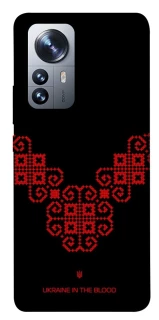 Чехол на Xiaomi 12 / 12X Черно-красная вышиванка фото 1 из 1