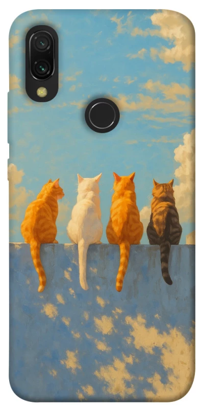 Чехол на Xiaomi Redmi 7 cats on wall фото 1 из 1