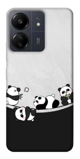 Чохол на Xiaomi Redmi 13C Four pandas фото 1 з 1