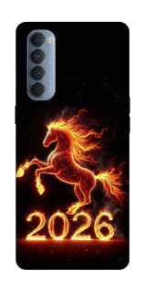 Чехол на Oppo Reno 4 Pro Red Fire Horse ver.1 фото 1 из 1