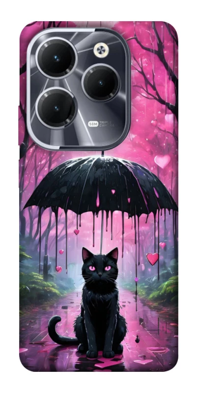 Чохол на Infinix Hot 40 Pro Black cat фото 1 з 1