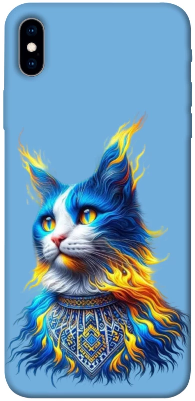 Чехол на Apple iPhone XS Max (6.5") Кот патриот фото 1 из 1