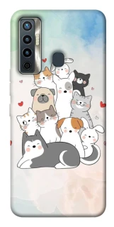Чохол на TECNO Camon 17 Funny Pets ver.2 фото 1 з 1