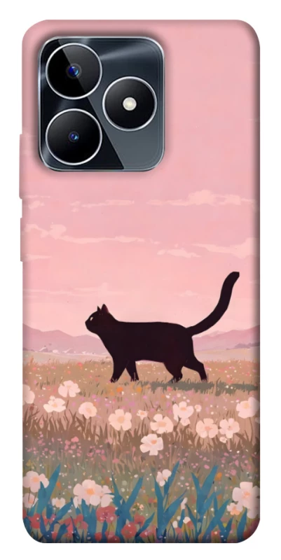Чехол на Realme C53 cat on a field фото 1 из 1