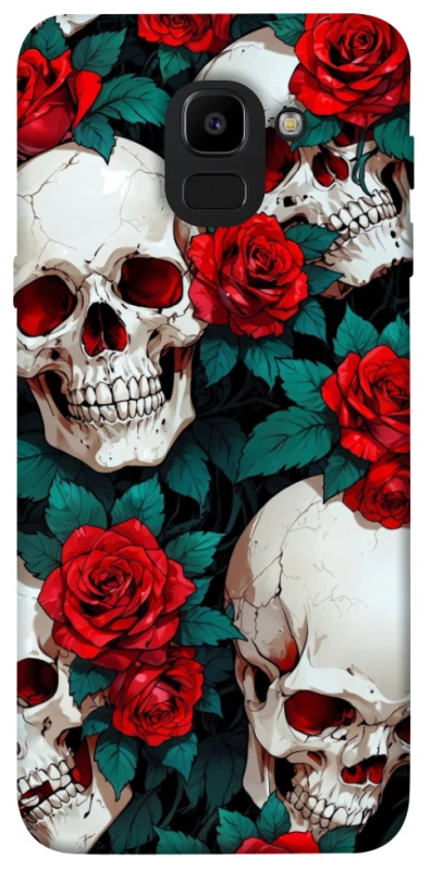 Чохол на Samsung J600F Galaxy J6 (2018) skull and rose фото 1 з 1