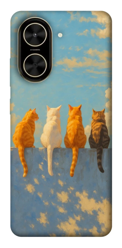 Чохол на Xiaomi Poco C71 cats on wall фото 1 з 1