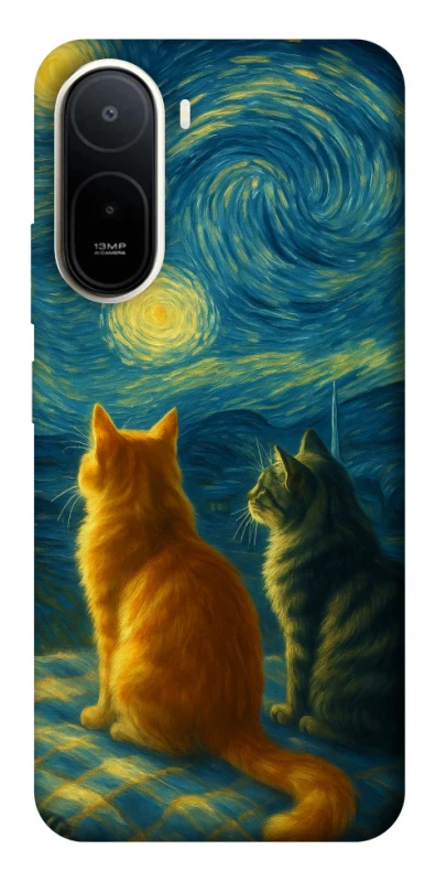 Чохол на Xiaomi Redmi A7 Pro 4G Cats under the stars фото 1 з 2