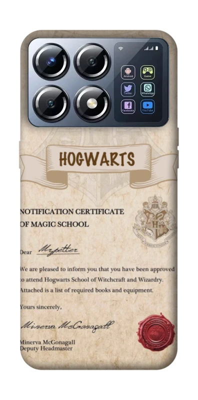 Чохол на Xiaomi POCO X8 Pro The Hogwarts acceptance letter фото 1 з 1
