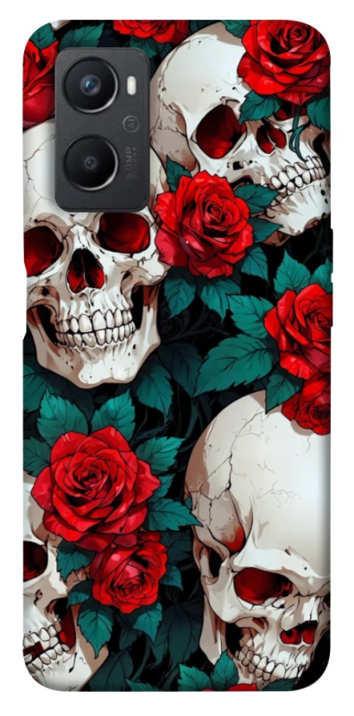 Чехол на Oppo A96 skull and rose фото 1 из 1