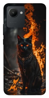 Чехол на Realme C30s Огненный кот фото 1 из 1