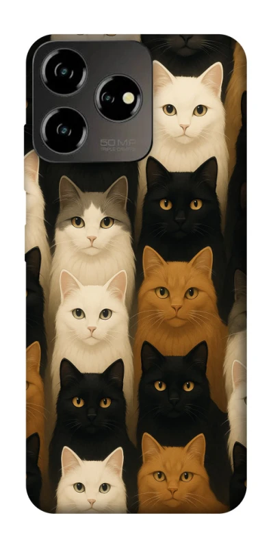 Чехол на ZTE Blade V50 Design 4G Colorful Cat Collage фото 1 Чехол на ZTE Blade V50 Design 4G Colorful Cat Collage фото 1 из 1
