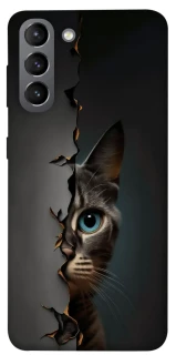 Чехол на Samsung Galaxy S21 Кот-подглядыватель v2 фото 1 из 1
