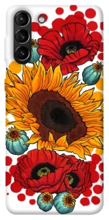 Чехол на Samsung Galaxy S21+ Подсолнечники и маки фото 1 из 1