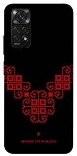 Чохол на Xiaomi Redmi Note 11 (Global) / Note 11S Чорно-червона вишиванка фото 1 з 1