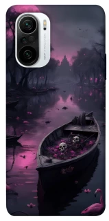 Чехол на Xiaomi Redmi K40 / K40 Pro / K40 Pro+ / Poco F3 Boat and flamingo фото 1 из 1