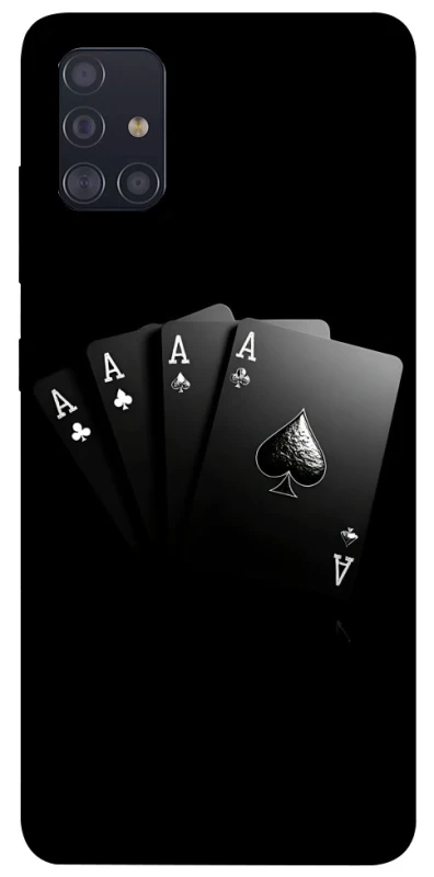Чохол на Samsung Galaxy A51 Black Cards фото 1 з 1