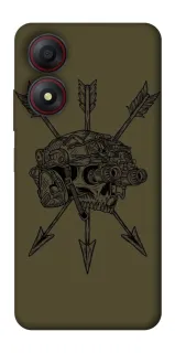 Чехол на ZTE Blade A34 4G Mil skull фото 1 из 1