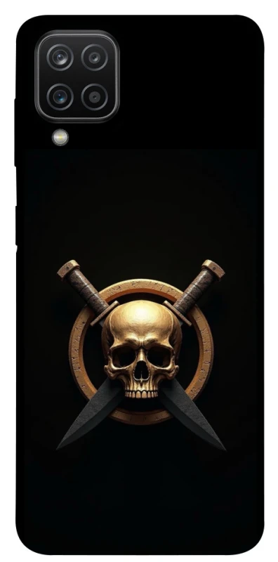 Чохол на Samsung Galaxy A12 Golden Skull фото 1 з 1