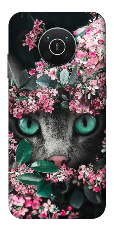 Чохол на Nokia X10 / X20 Кіт в квітах фото 1 з 1