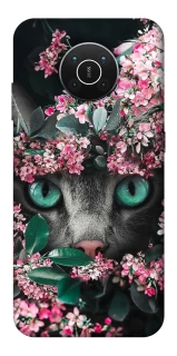 Чохол на Nokia X10 / X20 Кіт в квітах фото 1 з 1