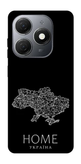 Чохол на TECNO Spark 20 Ukraine black map фото 1 з 1