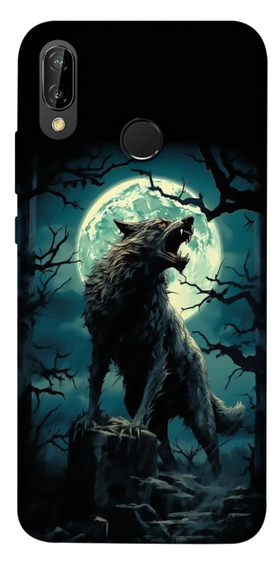 Чехол на Huawei P20 Lite Волк под луной фото 1 из 1