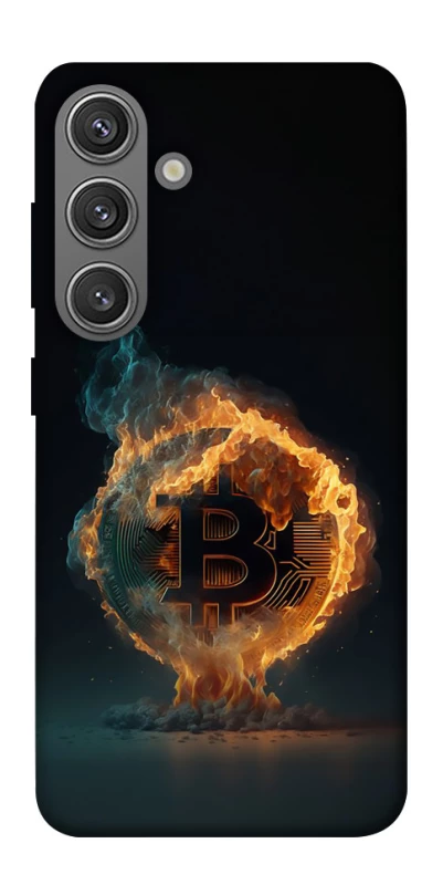 Чохол на Samsung Galaxy S24 Fire Bitcoin фото 1 з 1